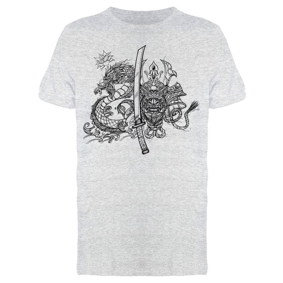 Japanese Dragon And Samurai Tee Men's -Image by Shutterstock