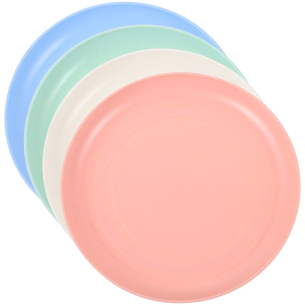 KAKOWELY 4 platos de comida para gatos, cuencos de agua y comida redondos, platos de alimentación planos para gatos.