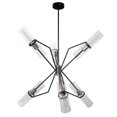 thumbnail image 1 of Everly 6 Light Chandelier, Black and Chrome, 1 of 4