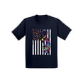 thumbnail image 1 of Awkward Styles Autism Ribbon Flag Toddler Shirt Autism Awareness Shirt for Kids Autism American Flag Tshirt Autism Color Flag Shirt for Toddlers Autism Awareness Gifts for Boys and Girls Autism Shirt, 1 of 4