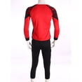 thumbnail image 3 of Alvivi Kids Boys Soccer Goalkeeper Jersey Set Long Sleeve Padded  T-Shirt and Sports Pants Protection Equipment Training Uniform Red 11-12, 3 of 6