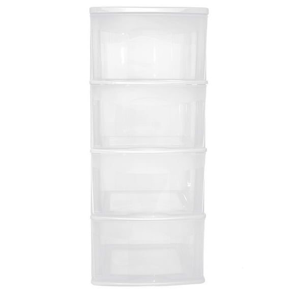 Caja Plástico Organizadora Prinsel Cajonera 4 Cajones 8490 83*39*35cm blanco