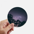 thumbnail image 1 of Trees Stars Milky Way Night Sky Sticker Round Wall Suitcase Laptop Label Bumper, 1 of 1