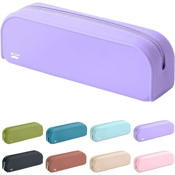 Mr. Pen- Silicone Pencil Case, Purple Pencil Pouch, Pencil Case Small, Silicone Pencil Pouch Aesthetic, Pencil Case Aesthetic