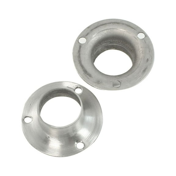 Uxcell 1.8" Dia Stainless Steel Clothes Lever Socket Pipe Flange, 2 Pack