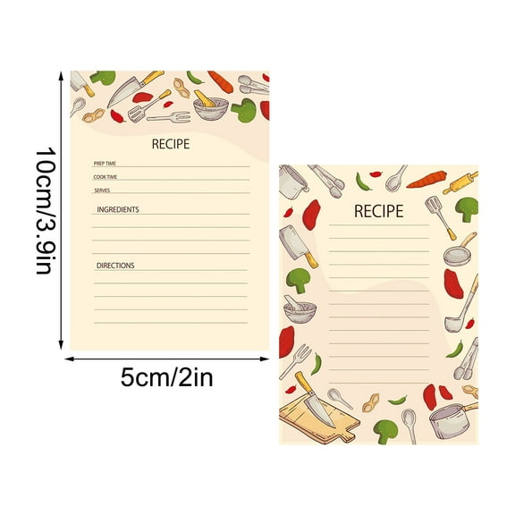 Weloille Kitchen Cooking Food Ingredients Recipe Card