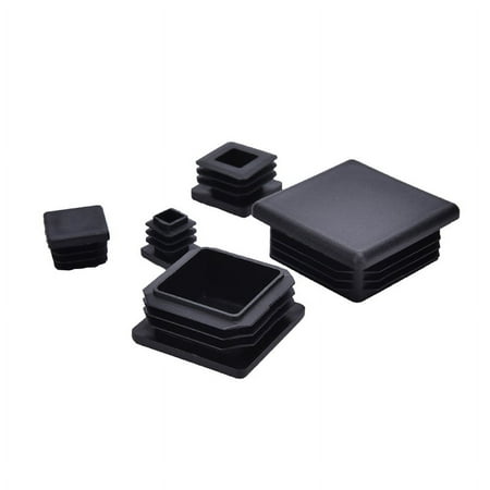 

(40*40) 10Pcs Plastic Black Blanking End Caps Square Inserts For Tube Pipe Box Section