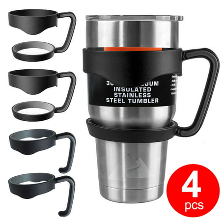 4Pcs YETI Tumbler Cup Handle for 20oz/30oz Rambler - Lightweight, Spill Proof Grip For RTIC Cooler Stainless Steel Tumblers, SIC, Ozark Trail & Travel Mugs or (Best Coolers Like Yeti)
