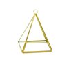 WGV Gold Triangle Pyramid Geometric Glass Terrarium - 4.5" Wide x 5.5" Height, Good quality Terrarium - 1 Pc