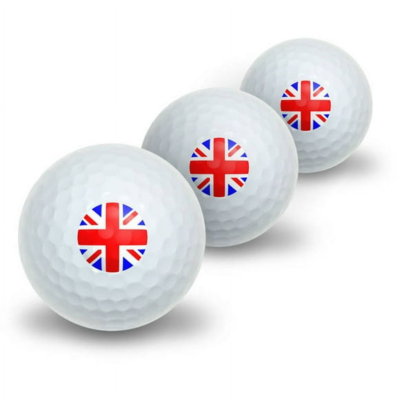 British Flag Union Jack Novelty Golf Balls, 3pk