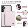 thumbnail image 3 of TECH CIRCLE for Samsung Galaxy A55 Case 6.6", PU Leather Back Cover Case with A Removable Magnetic Wallet with Stand Function, RFID Blocking Credit Card Slots, Lightweight Phone Basic Case, Pink, 3 of 9