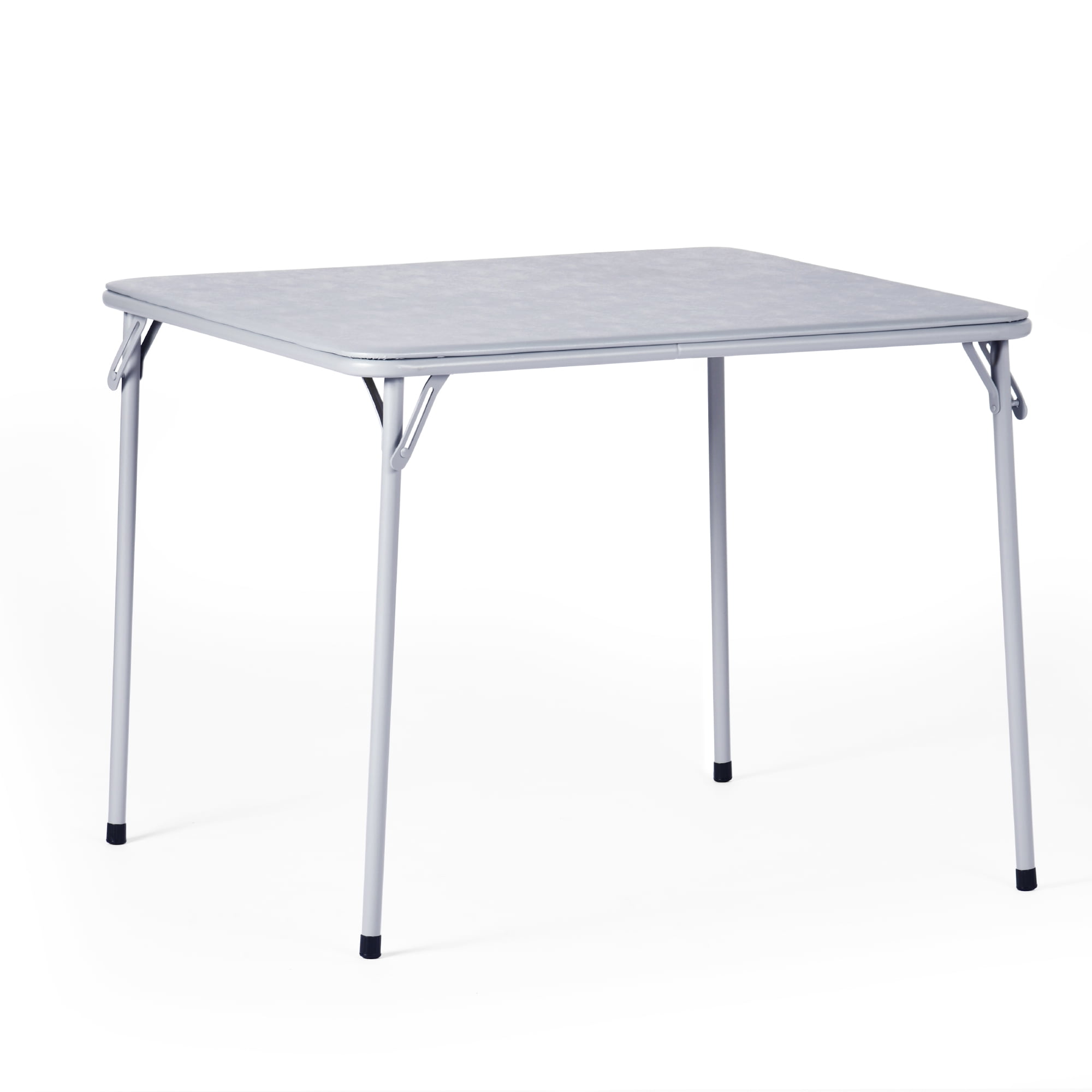 Homy Casa 34" Square Folding Table, Portable Card Table for Dining, Games, Camping, Gray