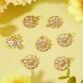 thumbnail image 4 of 8 dijes de girasol dorados chapados en oro de 18 quilates, colgantes de girasol, suministros para manualidades, joyería, pendientes, collares y pulseras., 4 of 9
