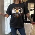thumbnail image 2 of KimSoong Teacher Shirts ABCD The Teacher Tour T-Shirt Oversized Funny Graphic Tee Short Sleeve Top, 2 of 8