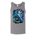 thumbnail image 2 of Great White Shark Species in Ocean | Mens Fishing Graphic Tank Top, Heather Grey, 3XL, 2 of 3