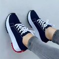 thumbnail image 1 of 2023 Nuevo Tommy Grueso Fondo De Encaje Hasta La Parte Superior Baja Zapatos De Lona De Las Mujeres De La Moda De Tacón Medio Antideslizante Al Aire Libre Deportivos, 1 of 4