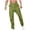 Olive Green, variant on Wyobmus Men's Cargo Pants Casual Drawstring Waist Athletic Joggers Pants Gym Workout Sweatpants With Zipper Pockets Khaki