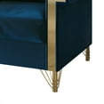 thumbnail image 5 of Castle Place Glam Velvet Upholstered Loveseat, Navy Blue, 5 of 7
