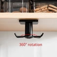thumbnail image 4 of Rotating Kitchen Hooks for Under Cabinet Storage, Multi-Function Hooks with Seamless Adhesive Base for Kitchen Bathroom Balcony, 360 Degree Rotation Retractable &amp; Rotating, 4 of 5