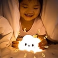 thumbnail image 2 of Luz nocturna LED en la nube para niños, luz de silicona suave para el dormitorio de la guardería, luz colorida para dormir con sensor táctil y lámpara de control remoto para el dormitorio de los niño, 2 of 5