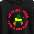 thumbnail image 3 of ELF - Christmas Family Set Saw A Dog - Juniors Cropped Pullover Hoodie, 3 of 5