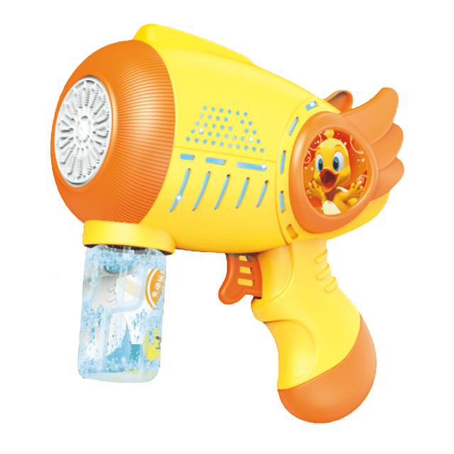 SUTENGDA 2Pcs Bubble Machine Cute Porous Handheld Bubble Gun Bubbles for Kids Electric Colorful Light Plastic Bubble Machine for Kids Combination 10