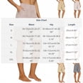 thumbnail image 4 of VBVC Women's Striped Cotton-Linen Bermuda Shorts,High Waist Knee Length Shorts For Women,Ladies Summer Pull-On Work Shorts with Pockets,Beige,S-2XL, 4 of 6