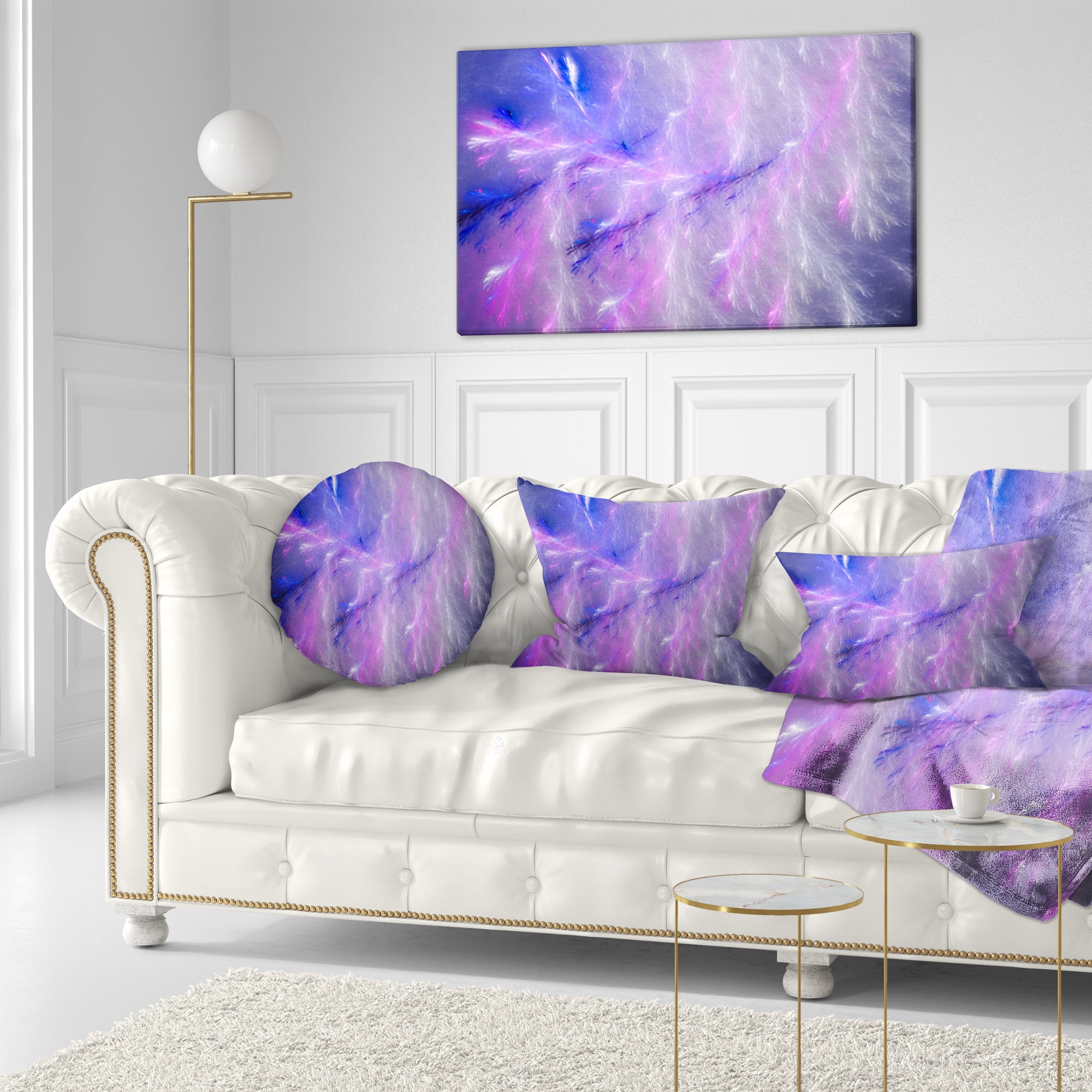 Designart Mystic Blue Thunder Sky - Abstract Throw Pillow - 12x20