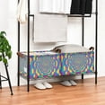 thumbnail image 3 of Yayeee Foldable Storage Basket for Shelves with Handles Set of 2 Waterproof Cloth Bins, Psychedelic Pattern, 3 of 7