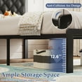 thumbnail image 7 of Lifezone Twin Bed Frame with Upholstered Headboard, Metal Support, No Box Spring Needed,Black, 7 of 7