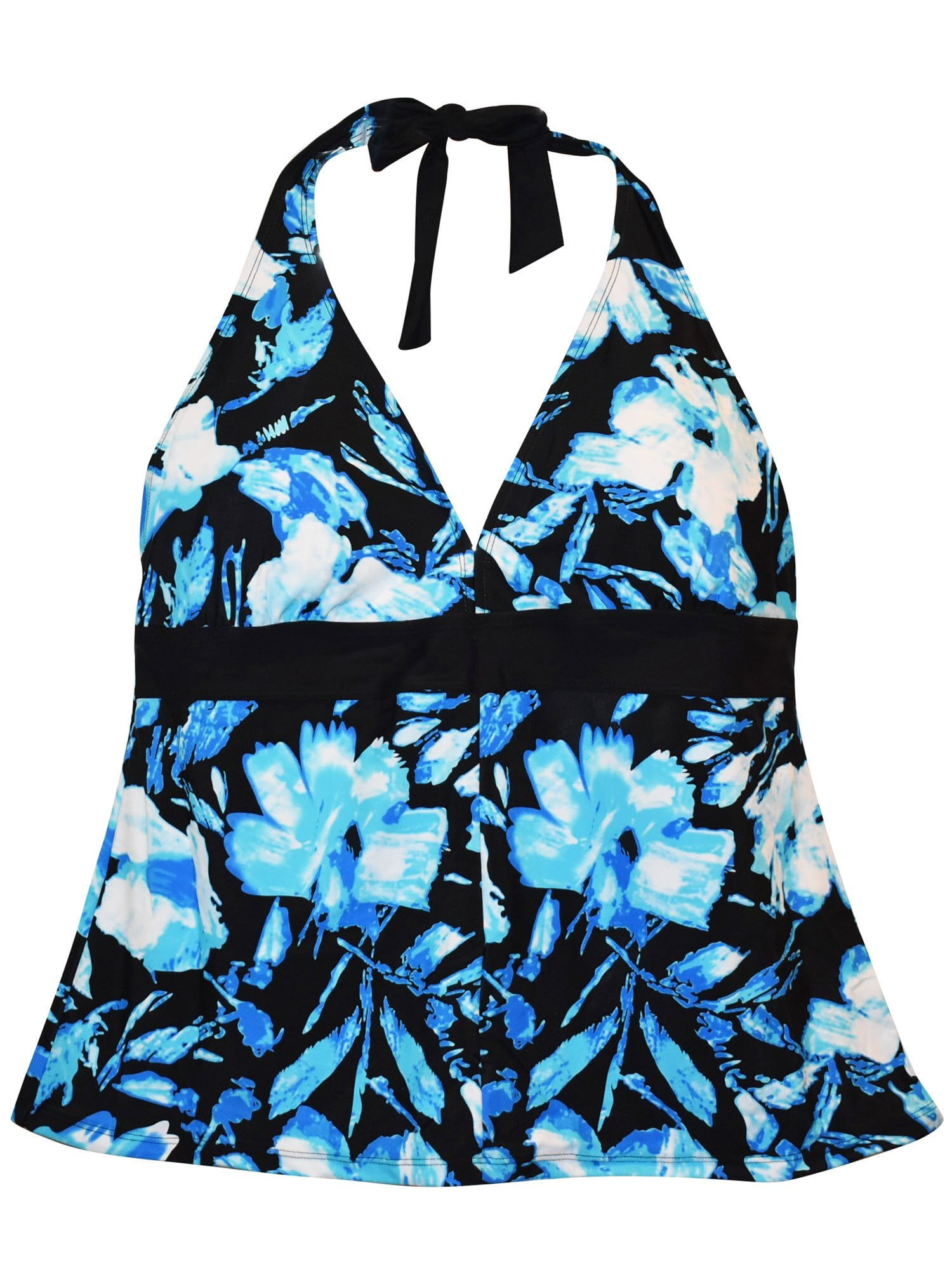 Heat Women's Plus Size Halter Tankini Swimsuit Top