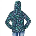 thumbnail image 4 of Cauagu Green Christmas Print Socks Print Sun Protection Jacket for Teen,Full-Zipper Long Sleeve Sun Shirts with Pockets UV Hoodie Shirts Outdoor Athletic Jacket-XX-Large, 4 of 7