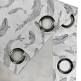 thumbnail image 4 of Ambesonne Fish Grommet Curtain, Sketch Underwater Theme, 50" x 108", Black White Grey, 4 of 6