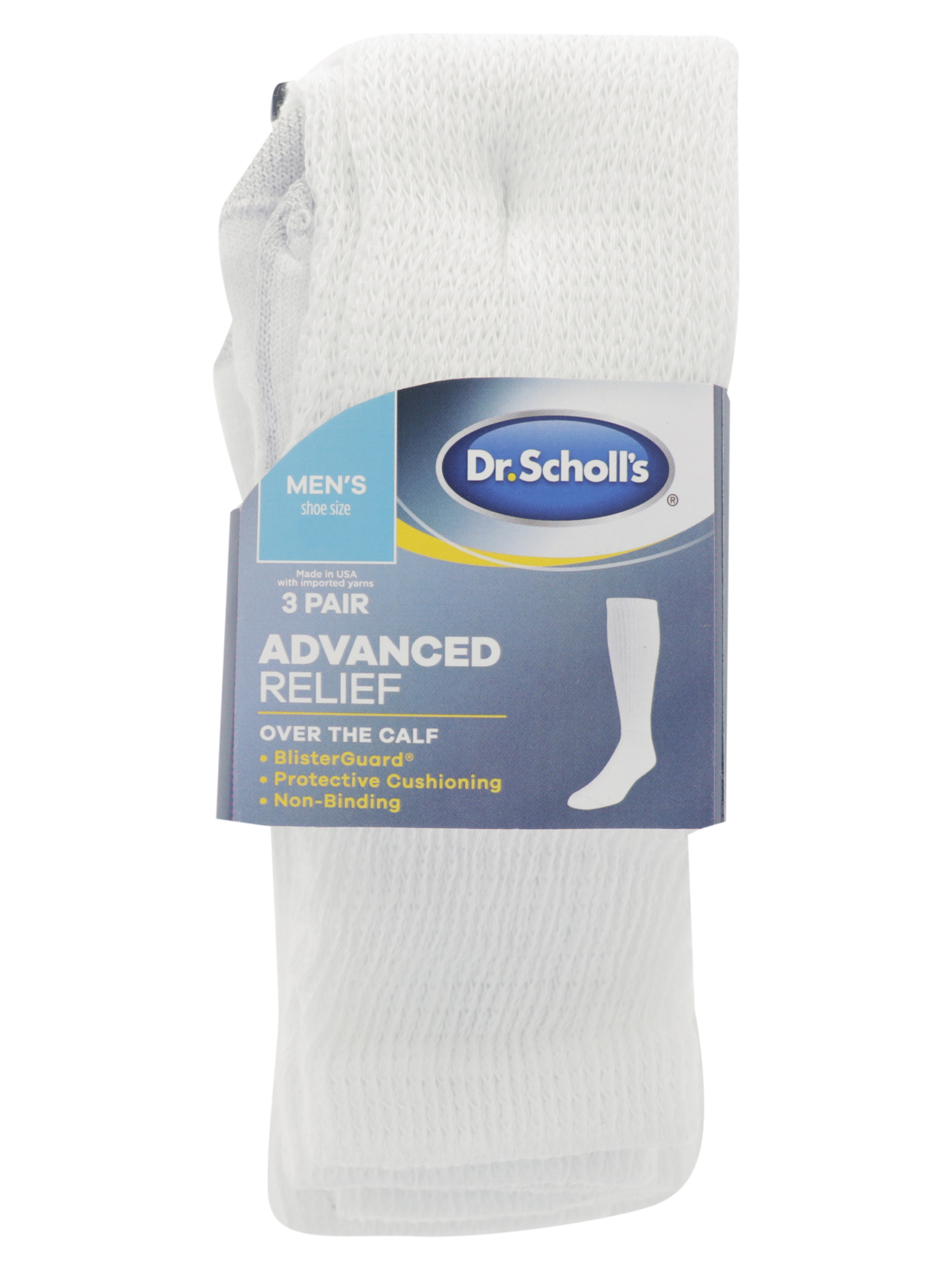 Dr. Scholl's Men's Advanced Relief Blister Guard® Over the Calf Socks ...