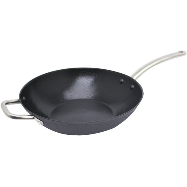Starfrit 11" Light Cast Iron Fry Pan with Helper Handle