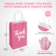 thumbnail image 3 of Bolsas de regalo DjinnGlory Thank You de papel rosa, paquete de 50 con asas, 3 of 9