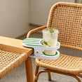 thumbnail image 3 of Striped Clip-On Drink Holder, Portable Easy-Install Beach/Pool Chair Cup Holder with Clamp for Desk Recliner, 3 of 7