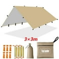 thumbnail image 6 of 10x10ft Hammock Rain Fly Waterproof Tent Tarp Lightweight Traveling Awning Outdoor Sun Shelter, 6 of 7