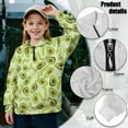thumbnail image 6 of Chririnla Avocados Pattern Oversize Tunic Tops for Girls Plus Size Kids Blouse Shirt Half Zip Sweatshirt Pullover Sweatshirts Loose Comfy Casual Size 11-12, 6 of 7