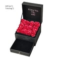 thumbnail image 3 of Naiovety Caja de regalo de flores de jabón, cajón de de doble capa, caja de regalo de rosas, organizador de joyas, boda, romántico, Kits de decoración para fiestas Rojo Caja de 12 cajones, 3 of 6