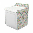 thumbnail image 2 of Cooking Washer Cover, Colorful Continuous Kitchen Items and Foods Blender Cookware Spaghetti Strawberry, Decorative Accent for Laundromats, 29" x 28" x 40", Multicolor, by Ambesonne, 2 of 3