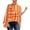 Orange, variant on Women's Plus Size Short Sleeve Half Batwing Sleeve Halter Neck off Shoulder Printed Solid Loose Pullover Tops