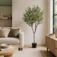 thumbnail image 1 of Blackbox Árbol de Olivo Artificial 130 CM Premium con Aceitunas Decorativas, Tronco de Apariencia Natural, Decoración para Sala, Oficina y Hogar, 1 of 6