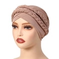 thumbnail image 4 of Milk Silk Hijab Headband Two Tone Solid Color Head Wrap with Design for Daily Wear and —Comfortable Hair Accessory, 4 of 4
