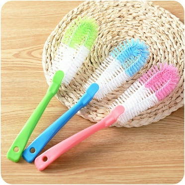 3pcs Bottle Cup Dish Pot Kitchen Long Cleaning Washing Brush (one color each)