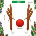 thumbnail image 3 of MXTPOV Christmas Decorations for Car, Dark Brown Reindeer and Red Nose Christmas Decor for Car Exterior, Car Holiday Accessories, Christmas Car Decorations Kit, 3 of 5