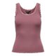 thumbnail image 1 of ONLY Top para mujer - ONLSARA SHARAI LIFEW TANK TOP, encaje, acanalado, cuello redondo, algodón Rosa M (Medium), 1 of 6