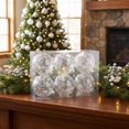thumbnail image 5 of 2026 Christmas Home Party Decoration 6PCS Clear Christmas Ball Ornaments Shatterproof Transparent Plastic Baubles Filled With Star Confetti White Christmas Celebration Party Supplies, 5 of 7
