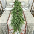 thumbnail image 5 of geerera 6FT Artificial Norfolk Pine Garland, Realistic Winter Greenery Garland, Faux Pine Table Garland, for Mantle Decor, Wall Display, Indoor Outdoor Use, 5 of 8