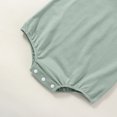 thumbnail image 4 of Mono de bebé y niños, pantalones para niñas, mangas cortas, cuello redondo, mono sólido, 4 of 4